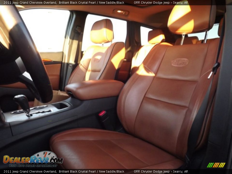2011 Jeep Grand Cherokee Overland Brilliant Black Crystal Pearl / New Saddle/Black Photo #13