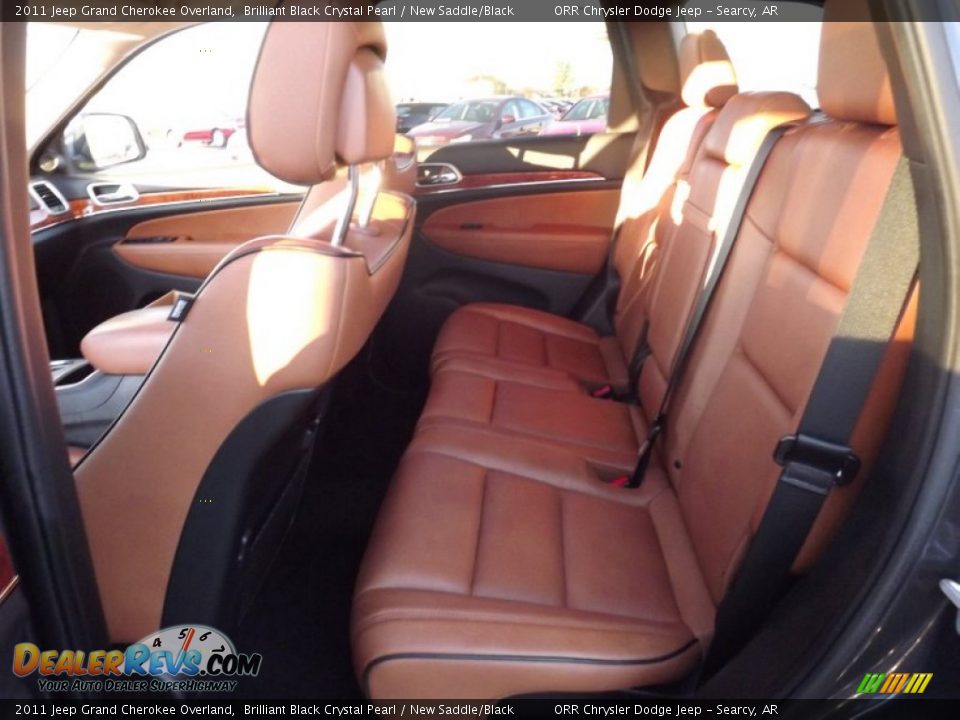 2011 Jeep Grand Cherokee Overland Brilliant Black Crystal Pearl / New Saddle/Black Photo #14
