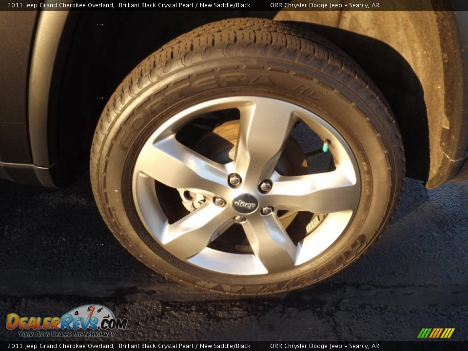 2011 Jeep Grand Cherokee Overland Brilliant Black Crystal Pearl / New Saddle/Black Photo #17