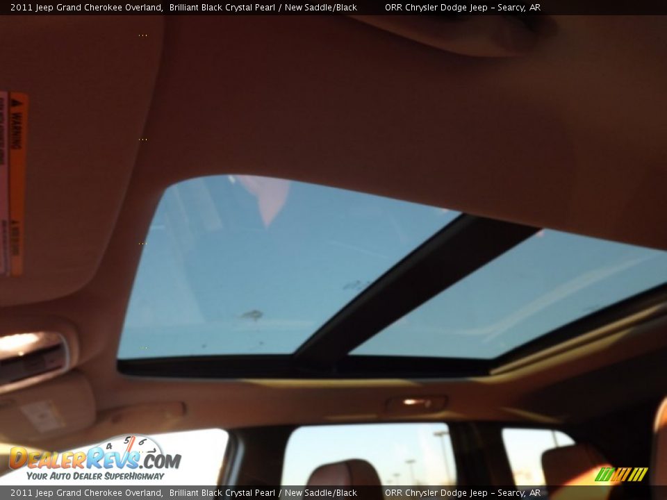 2011 Jeep Grand Cherokee Overland Brilliant Black Crystal Pearl / New Saddle/Black Photo #19