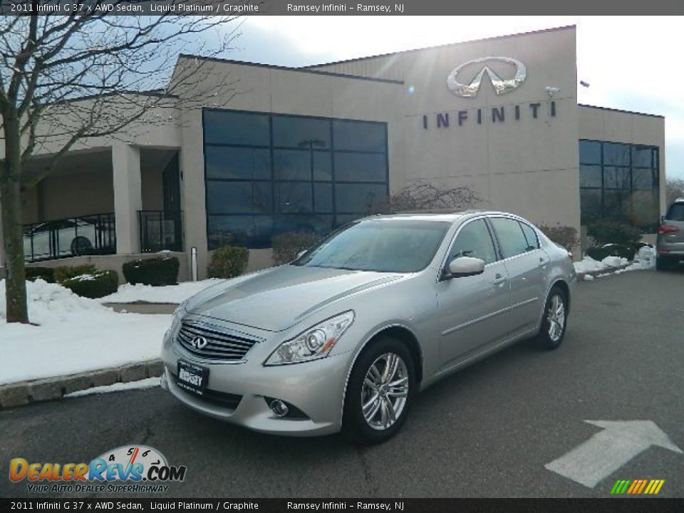 2011 Infiniti G 37 x AWD Sedan Liquid Platinum / Graphite Photo #2