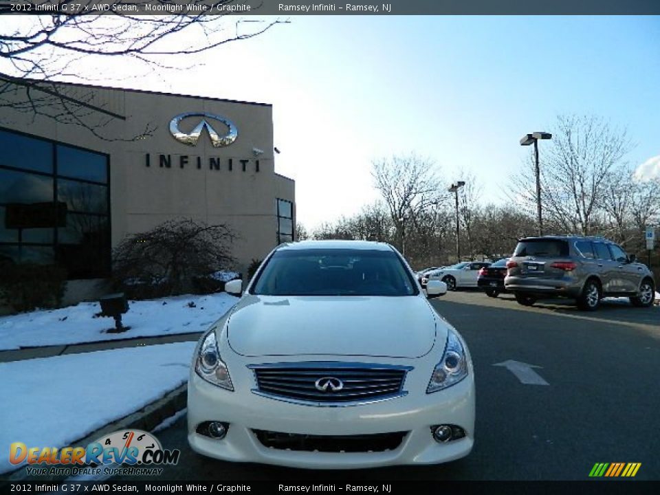 2012 Infiniti G 37 x AWD Sedan Moonlight White / Graphite Photo #1