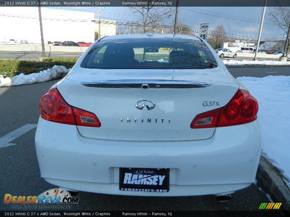 2012 Infiniti G 37 x AWD Sedan Moonlight White / Graphite Photo #5
