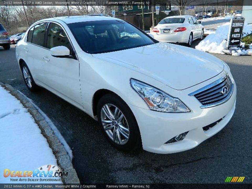 2012 Infiniti G 37 x AWD Sedan Moonlight White / Graphite Photo #7