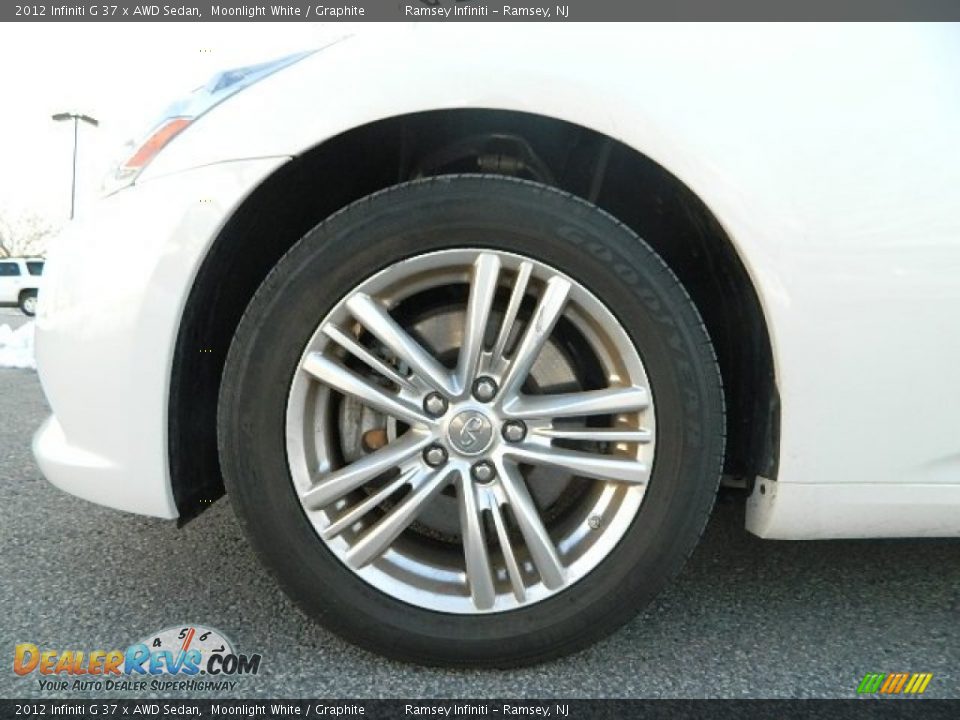 2012 Infiniti G 37 x AWD Sedan Moonlight White / Graphite Photo #9