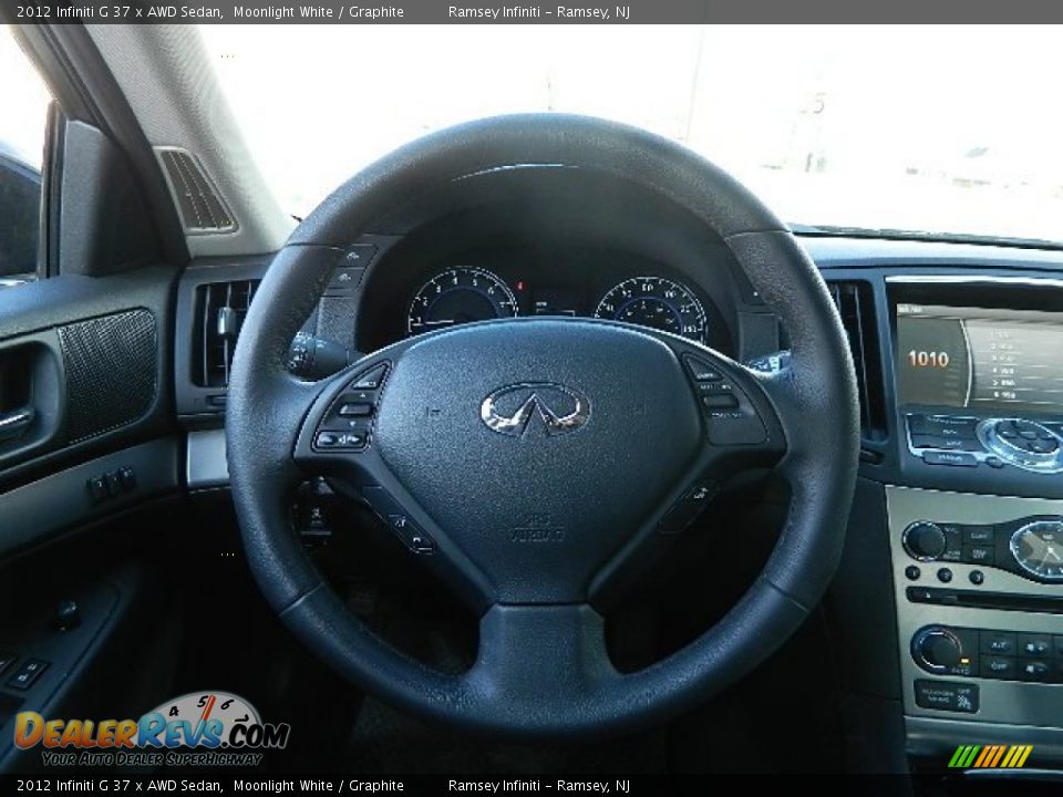 2012 Infiniti G 37 x AWD Sedan Moonlight White / Graphite Photo #16