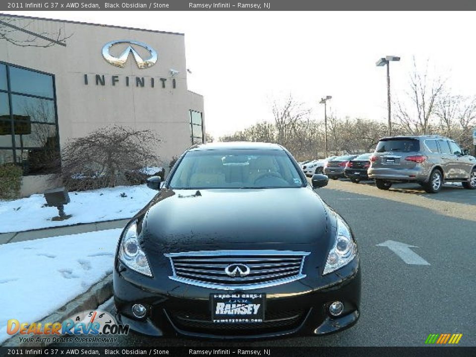 2011 Infiniti G 37 x AWD Sedan Black Obsidian / Stone Photo #1