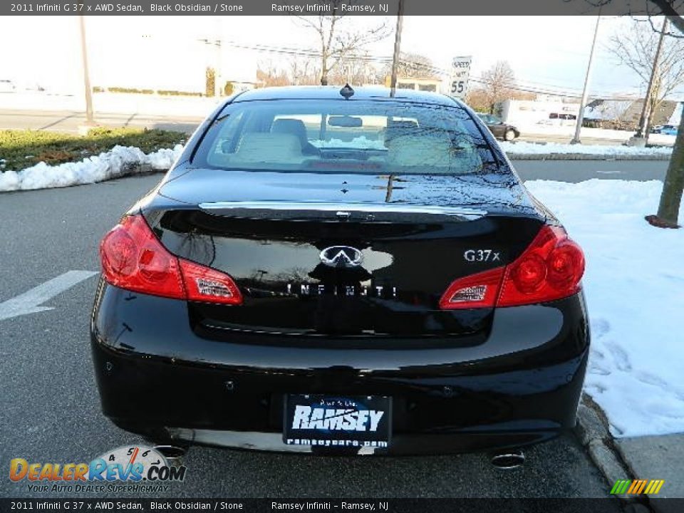 2011 Infiniti G 37 x AWD Sedan Black Obsidian / Stone Photo #5