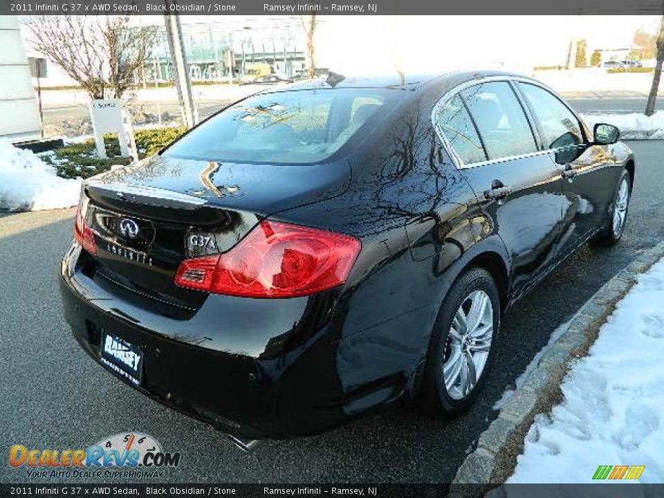 2011 Infiniti G 37 x AWD Sedan Black Obsidian / Stone Photo #6