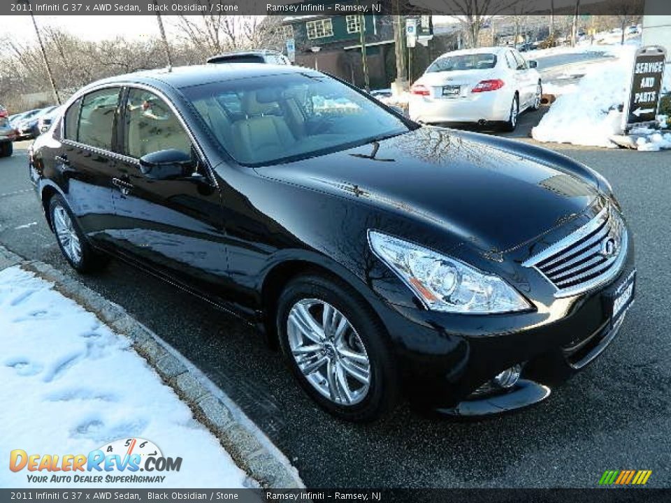 2011 Infiniti G 37 x AWD Sedan Black Obsidian / Stone Photo #7