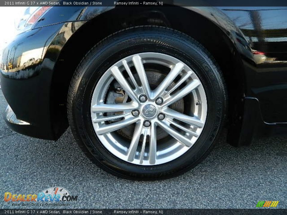2011 Infiniti G 37 x AWD Sedan Black Obsidian / Stone Photo #9