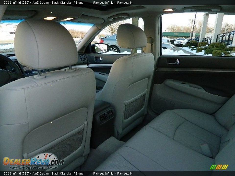 2011 Infiniti G 37 x AWD Sedan Black Obsidian / Stone Photo #11
