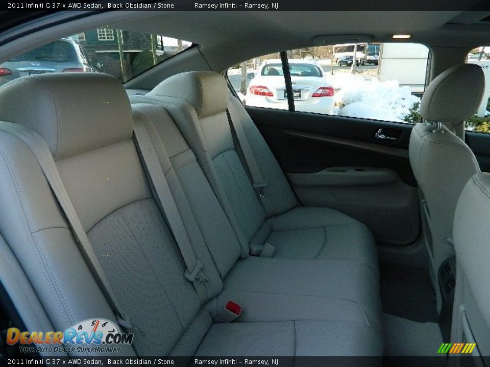 2011 Infiniti G 37 x AWD Sedan Black Obsidian / Stone Photo #12