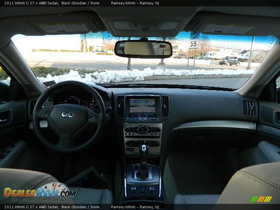 2011 Infiniti G 37 x AWD Sedan Black Obsidian / Stone Photo #14