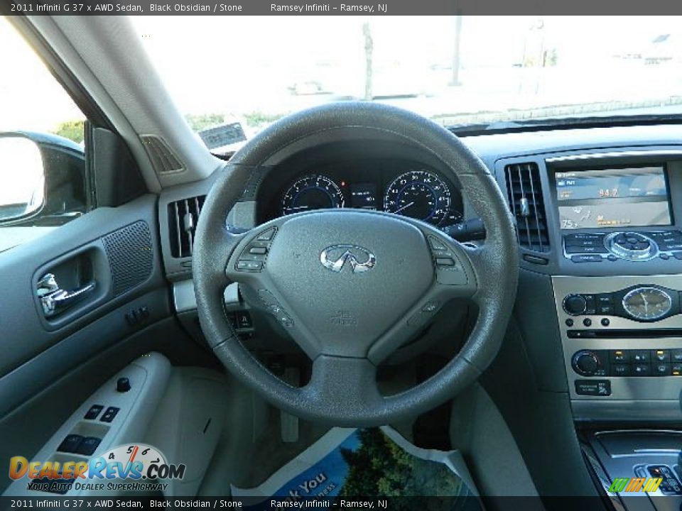 2011 Infiniti G 37 x AWD Sedan Black Obsidian / Stone Photo #15