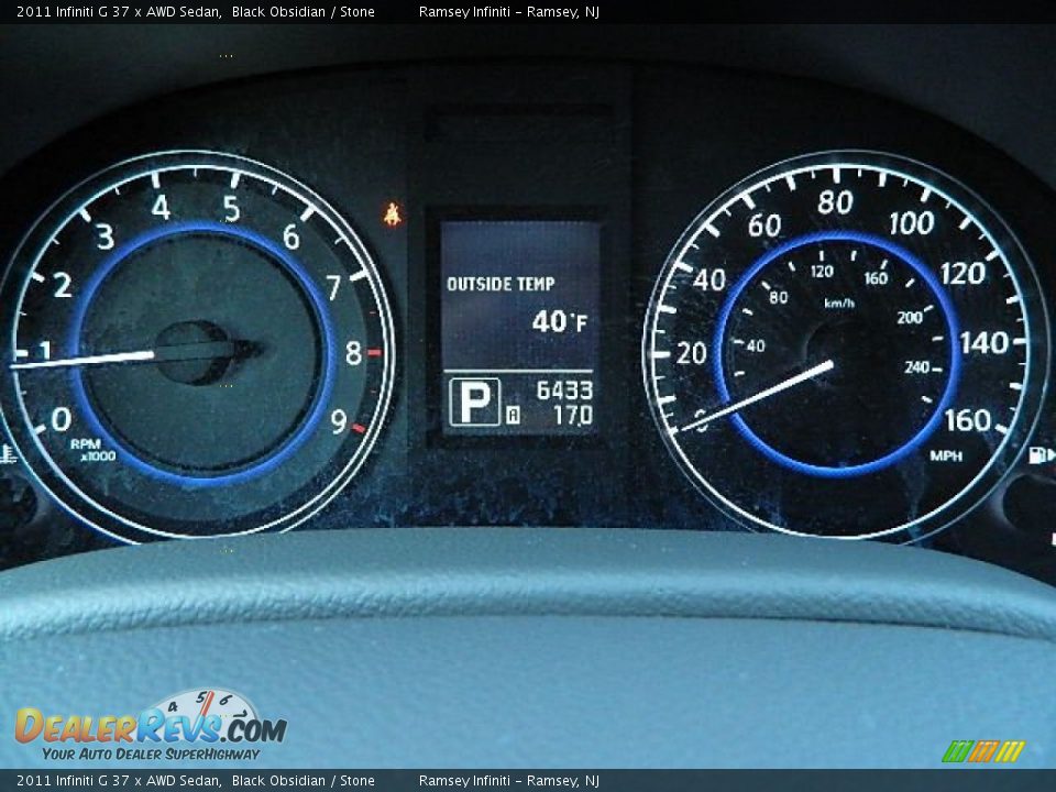 2011 Infiniti G 37 x AWD Sedan Black Obsidian / Stone Photo #16