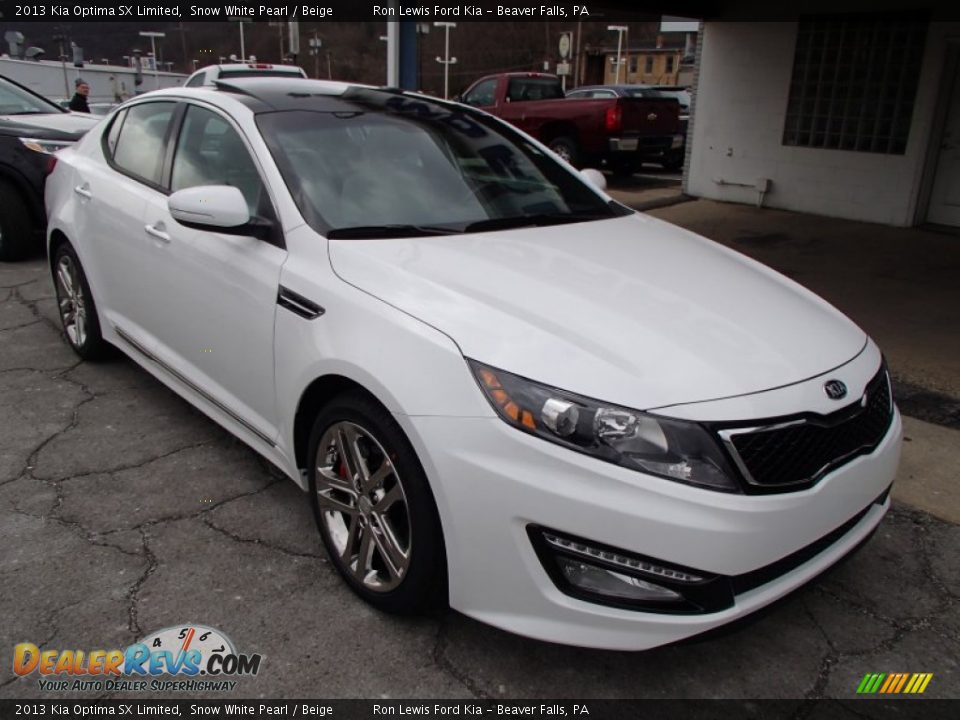2013 Kia Optima SX Limited Snow White Pearl / Beige Photo #2