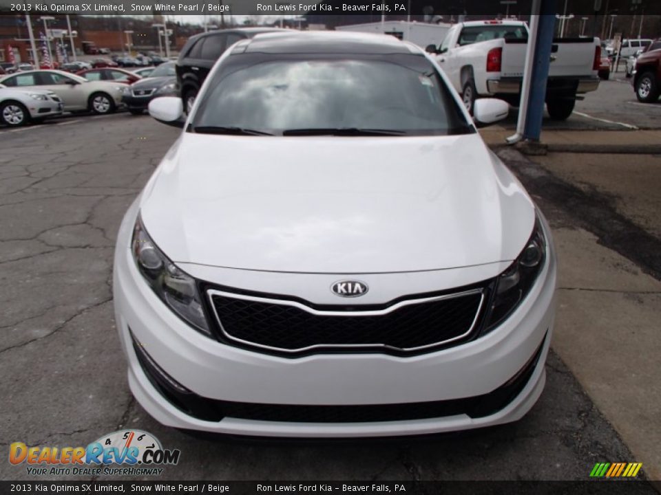 2013 Kia Optima SX Limited Snow White Pearl / Beige Photo #3