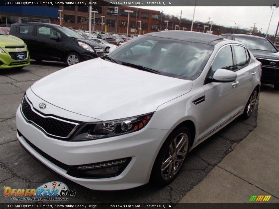2013 Kia Optima SX Limited Snow White Pearl / Beige Photo #4