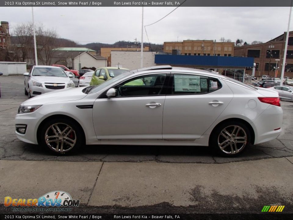 2013 Kia Optima SX Limited Snow White Pearl / Beige Photo #5
