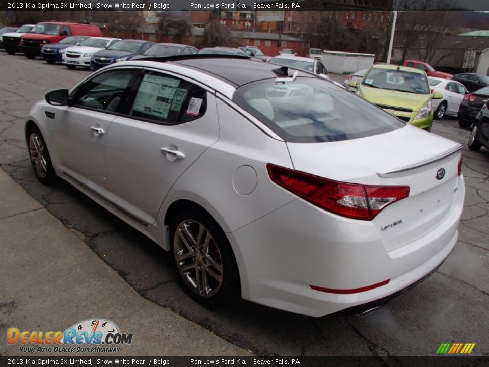 2013 Kia Optima SX Limited Snow White Pearl / Beige Photo #6