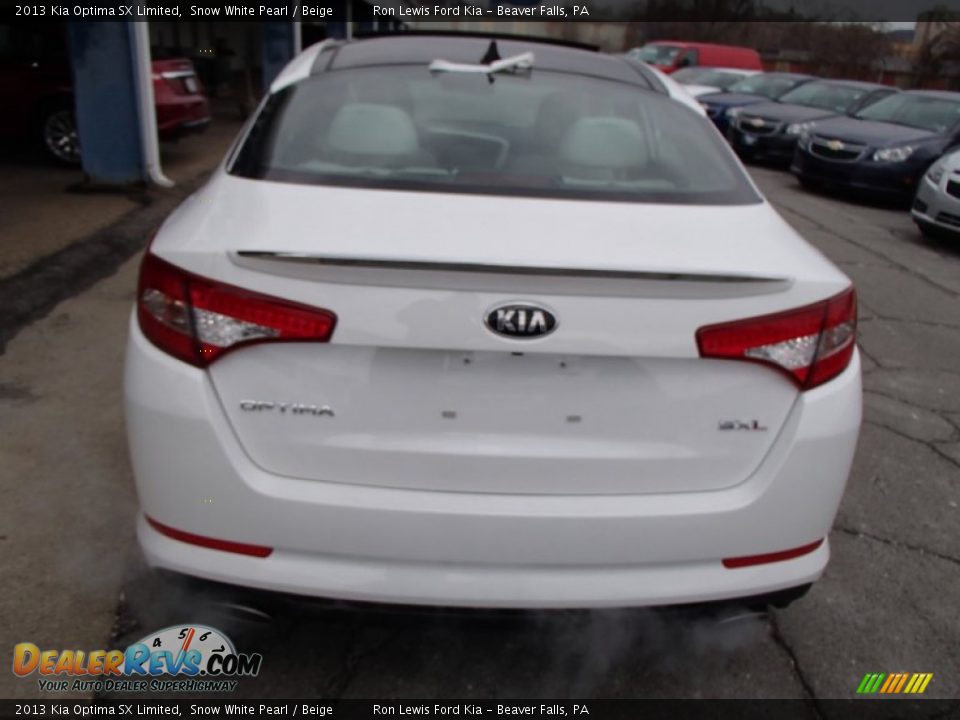 2013 Kia Optima SX Limited Snow White Pearl / Beige Photo #7