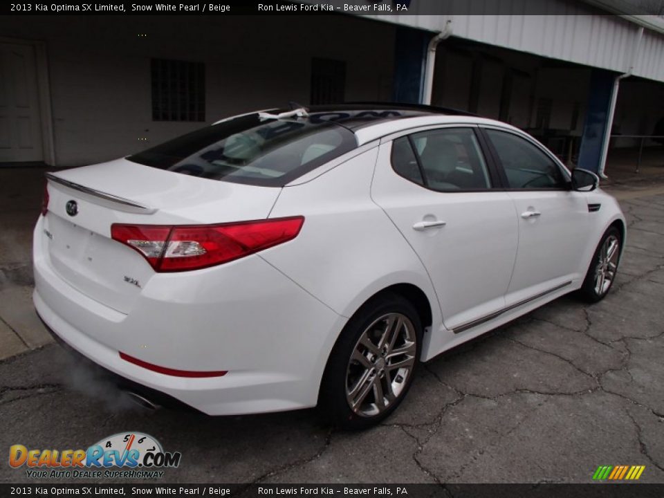 2013 Kia Optima SX Limited Snow White Pearl / Beige Photo #8