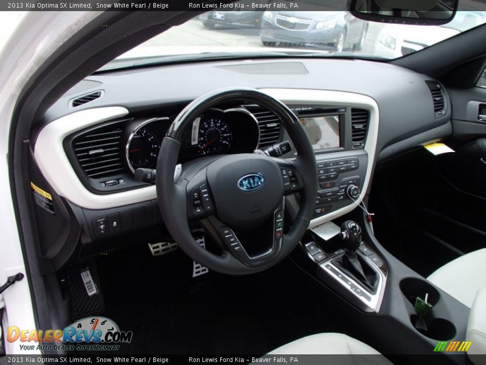 2013 Kia Optima SX Limited Snow White Pearl / Beige Photo #10