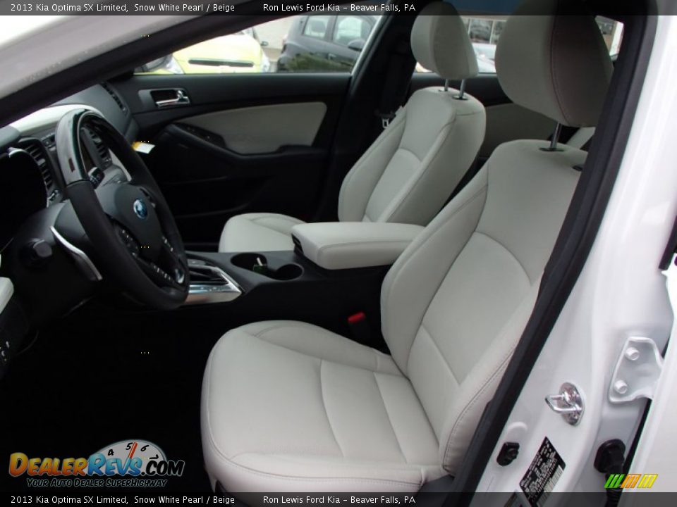2013 Kia Optima SX Limited Snow White Pearl / Beige Photo #11