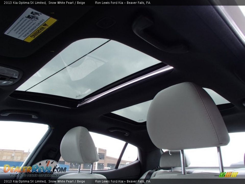 2013 Kia Optima SX Limited Snow White Pearl / Beige Photo #15