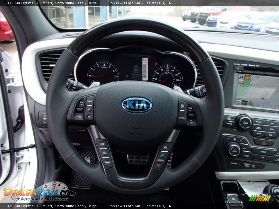 2013 Kia Optima SX Limited Snow White Pearl / Beige Photo #18
