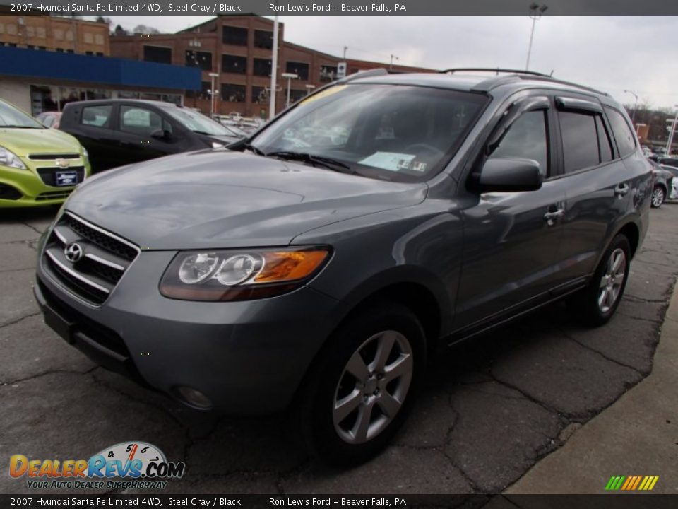 2007 Hyundai Santa Fe Limited 4WD Steel Gray / Black Photo #4