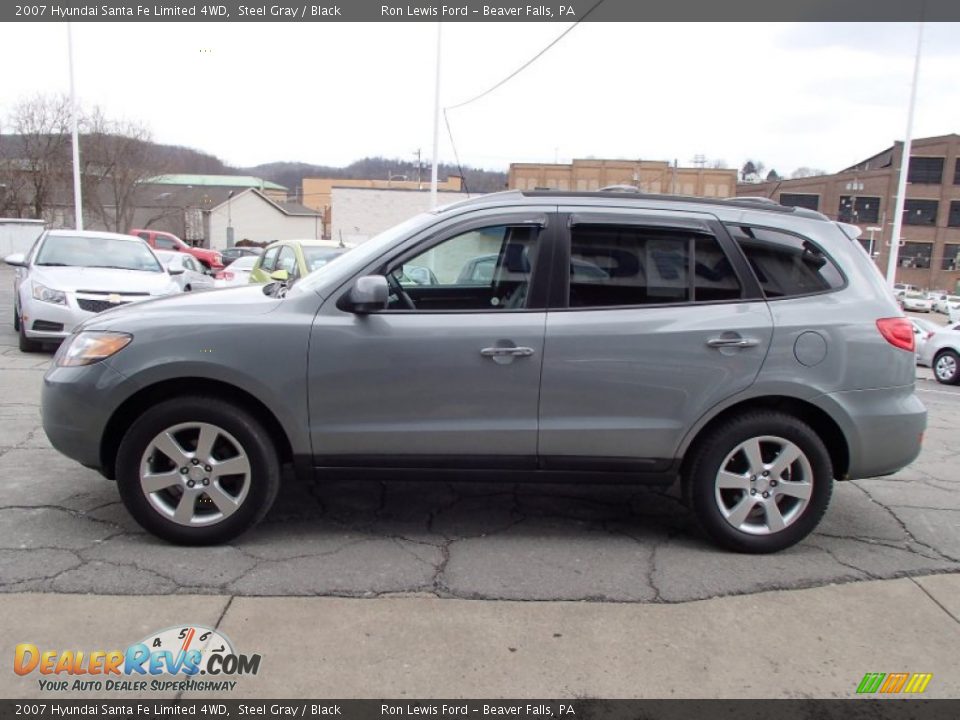2007 Hyundai Santa Fe Limited 4WD Steel Gray / Black Photo #5