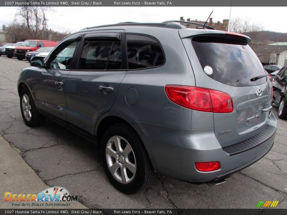 2007 Hyundai Santa Fe Limited 4WD Steel Gray / Black Photo #6