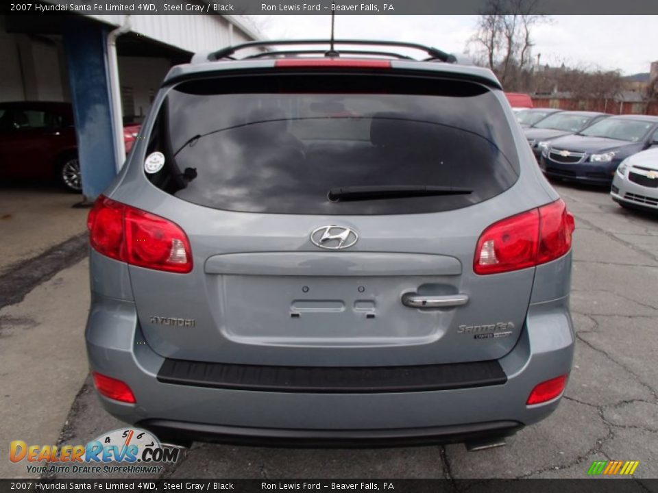 2007 Hyundai Santa Fe Limited 4WD Steel Gray / Black Photo #7