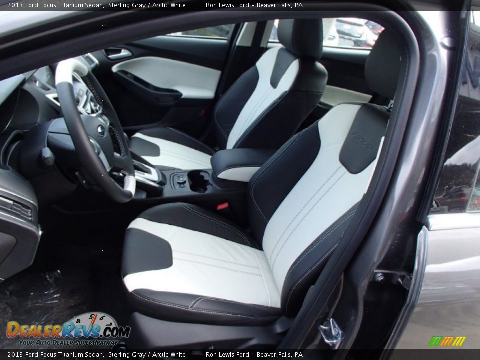 Arctic White Interior - 2013 Ford Focus Titanium Sedan Photo #11