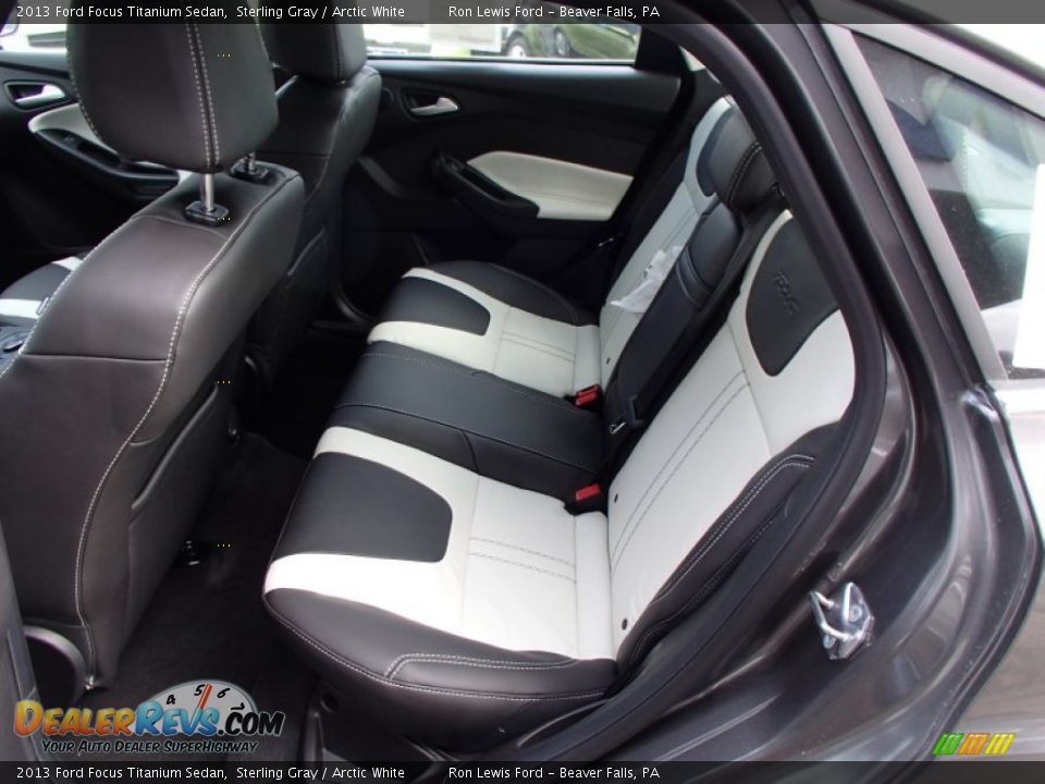 Rear Seat of 2013 Ford Focus Titanium Sedan Photo #13