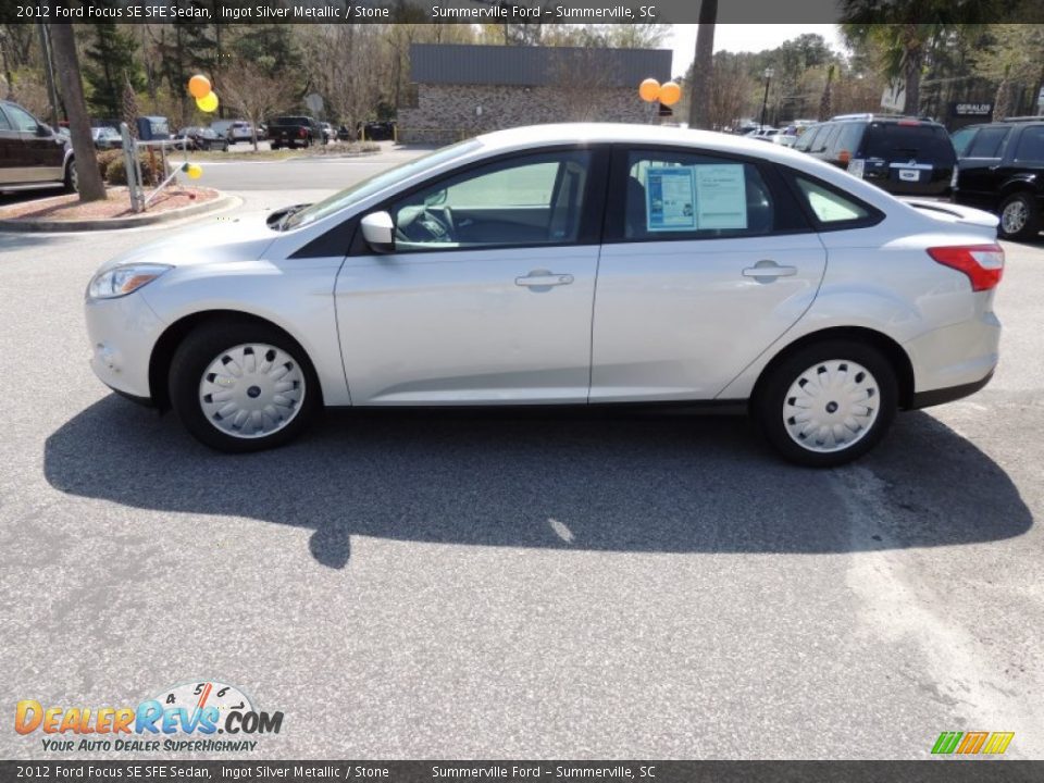2012 Ford Focus SE SFE Sedan Ingot Silver Metallic / Stone Photo #2
