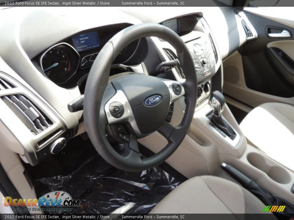 2012 Ford Focus SE SFE Sedan Ingot Silver Metallic / Stone Photo #3