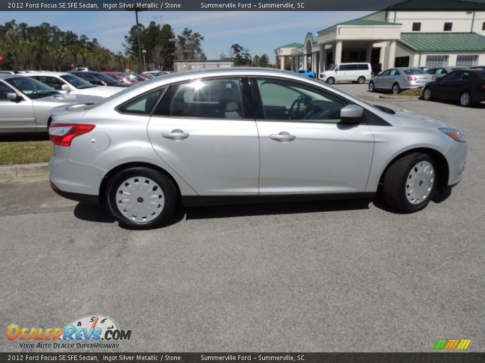 2012 Ford Focus SE SFE Sedan Ingot Silver Metallic / Stone Photo #12