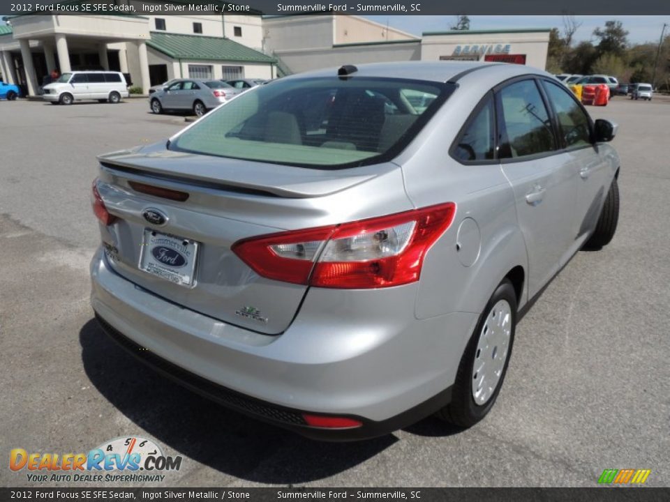 2012 Ford Focus SE SFE Sedan Ingot Silver Metallic / Stone Photo #13