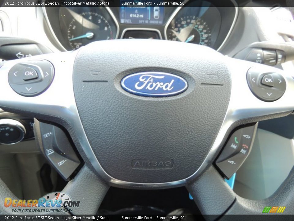 2012 Ford Focus SE SFE Sedan Ingot Silver Metallic / Stone Photo #21