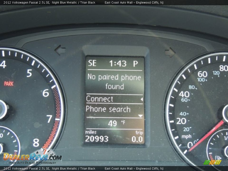2012 Volkswagen Passat 2.5L SE Night Blue Metallic / Titan Black Photo #16