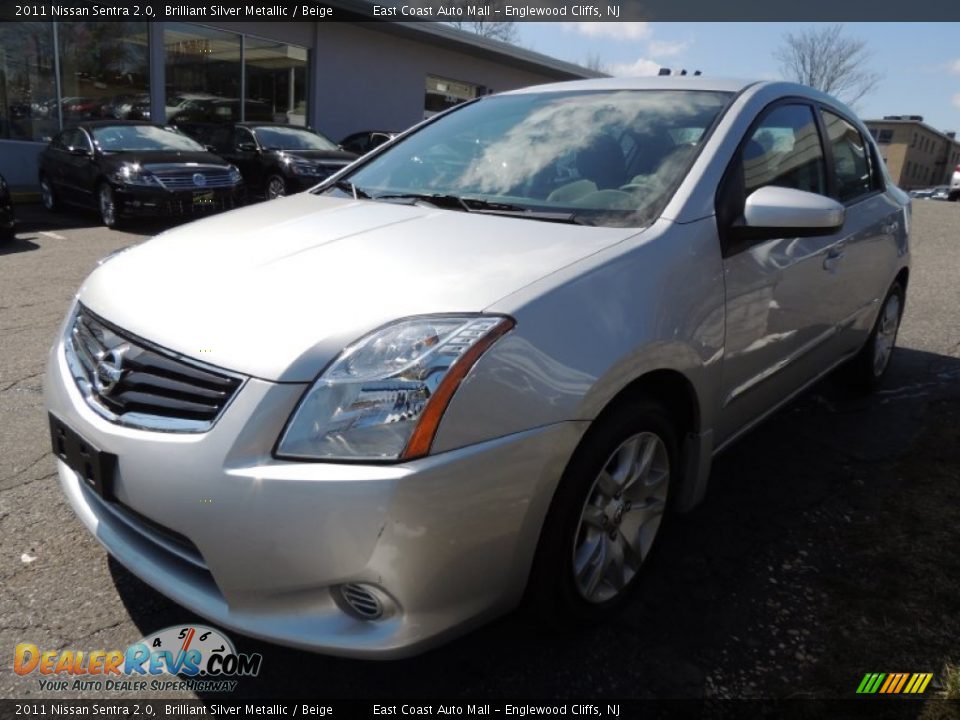 2011 Nissan Sentra 2.0 Brilliant Silver Metallic / Beige Photo #3