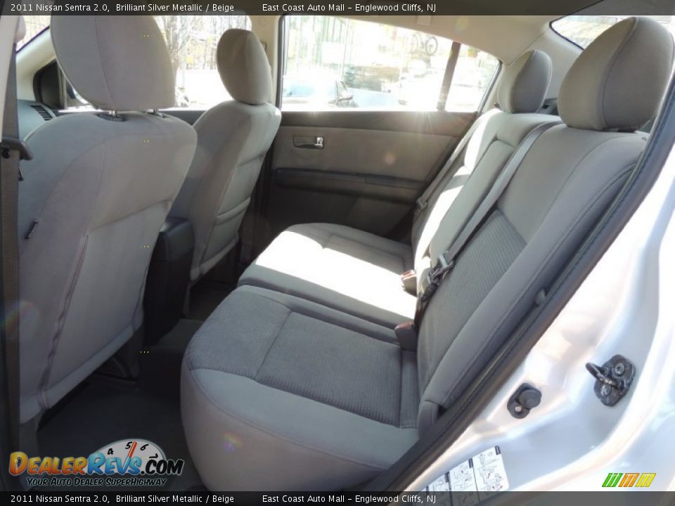 2011 Nissan Sentra 2.0 Brilliant Silver Metallic / Beige Photo #9