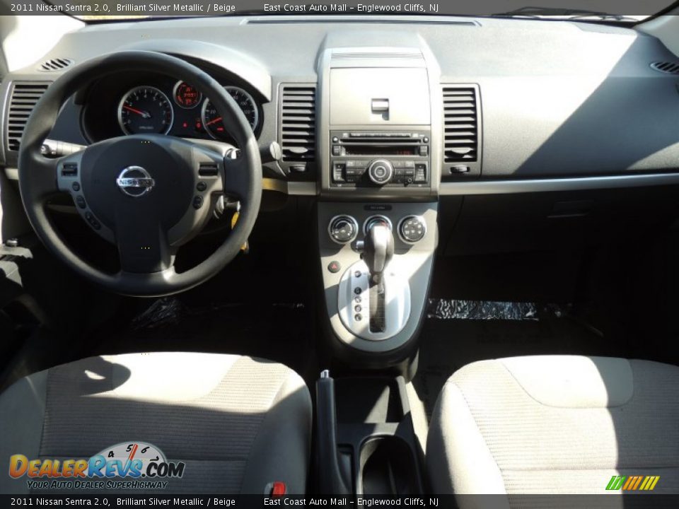 2011 Nissan Sentra 2.0 Brilliant Silver Metallic / Beige Photo #10