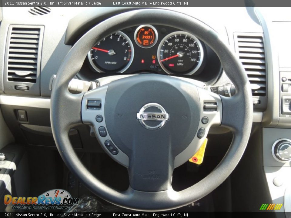 2011 Nissan Sentra 2.0 Steering Wheel Photo #15
