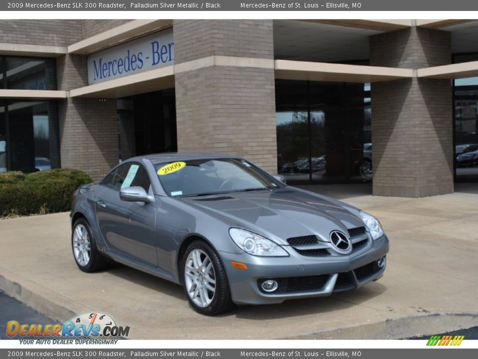 2009 Mercedes-Benz SLK 300 Roadster Palladium Silver Metallic / Black Photo #1