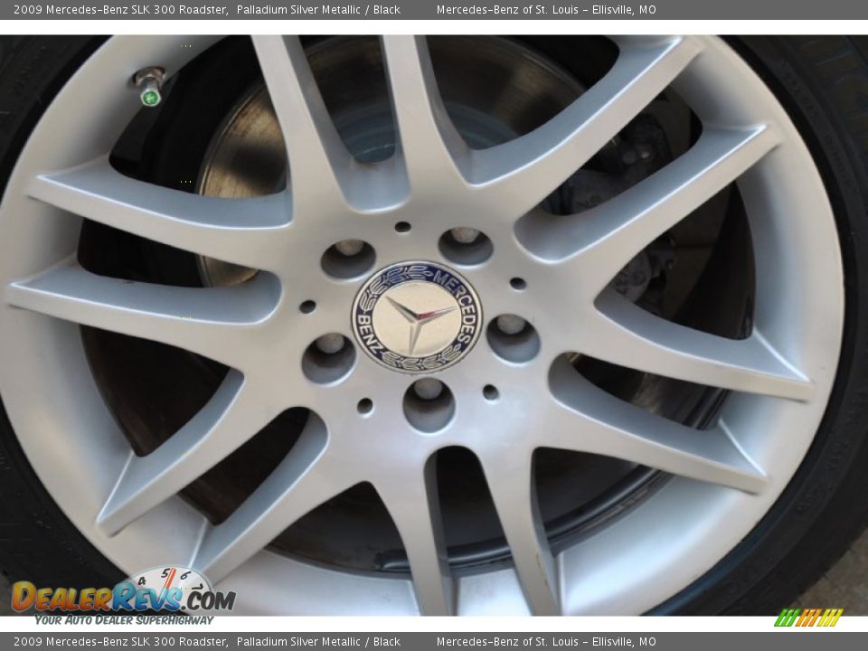 2009 Mercedes-Benz SLK 300 Roadster Palladium Silver Metallic / Black Photo #8