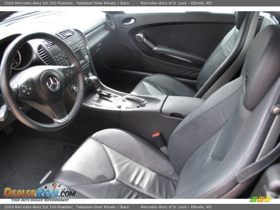 Black Interior - 2009 Mercedes-Benz SLK 300 Roadster Photo #9